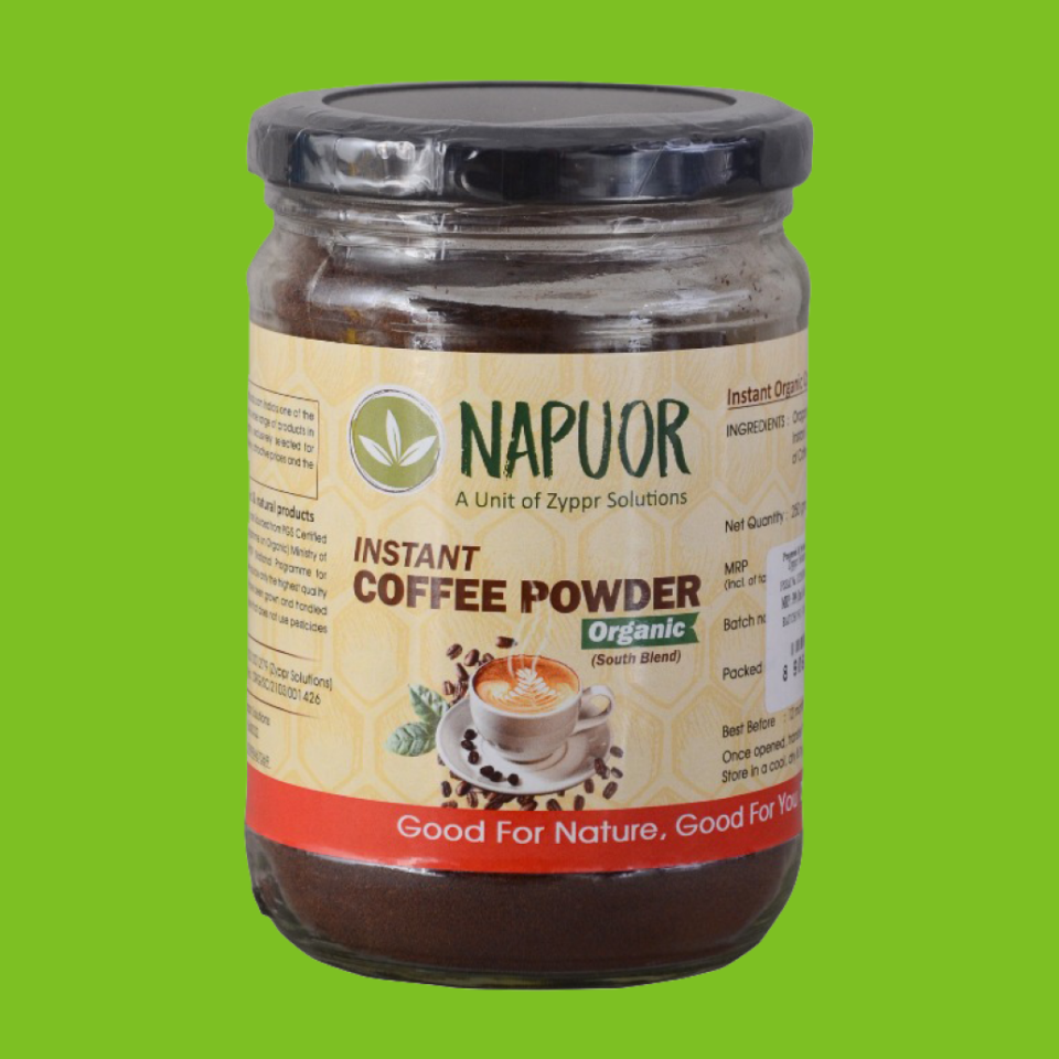 Organic Instant Coffee Powder Certified Organic Is a Perfect Mix of 70 Coffee And 30 Chicory