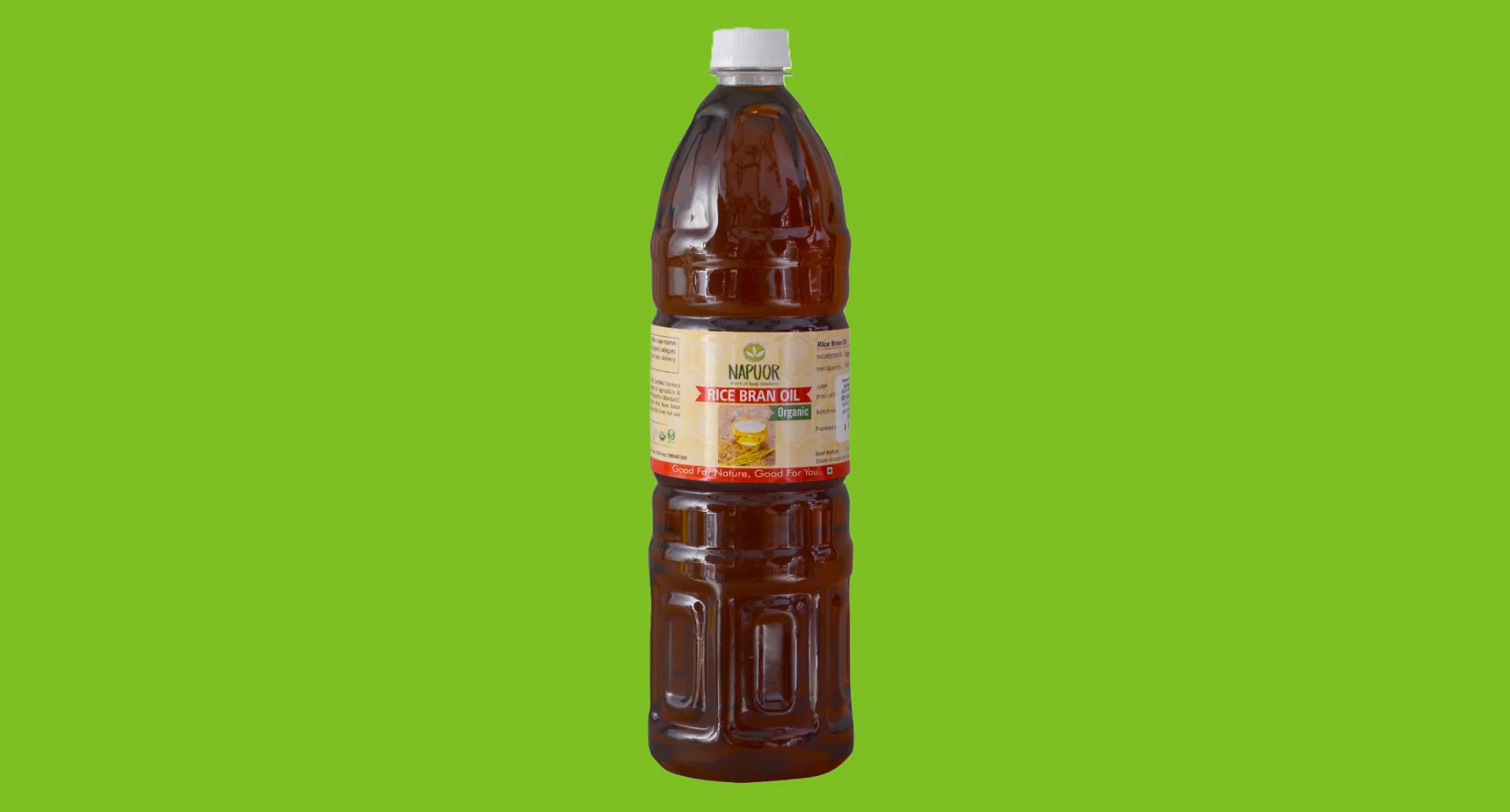 NAPUOR ORGANICS Rice Bran Oil , Rice Bran Oil Is Rich In Oryzanol And a Cholesterol Lowering Oil